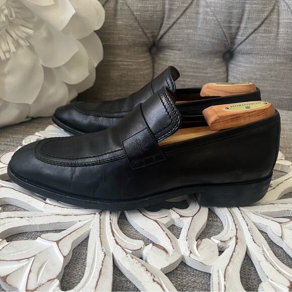 Louis Vuitton Black Leather Loafers Shoes size 6 1/2 - Picture 8 of 12